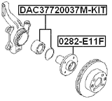 0282-E11F - FRONT WHEEL HUB