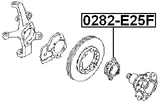 0282-E25F - FRONT WHEEL HUB KIT