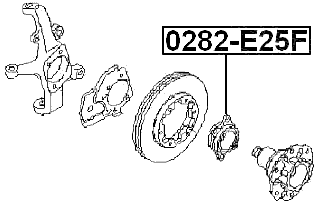 0282-E25F - FRONT WHEEL HUB KIT
