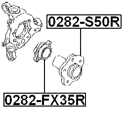 0282-FX35R - REAR WHEEL HUB KIT