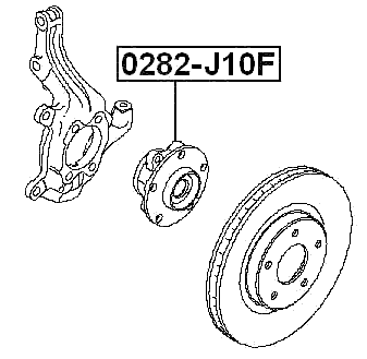 0282-J10F - FRONT WHEEL HUB