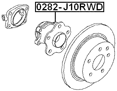 0282-J10RWD - REAR WHEEL HUB