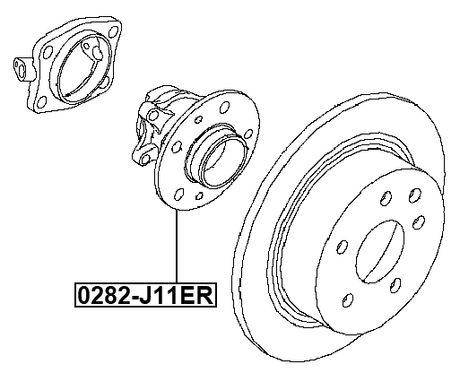 0282-J11ER - REAR WHEEL HUB