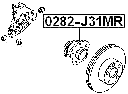 0282-J31MR - REAR WHEEL HUB