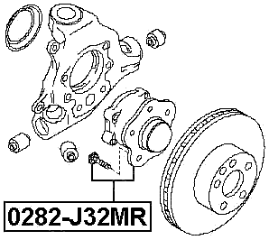 0282-J32MR - REAR WHEEL HUB