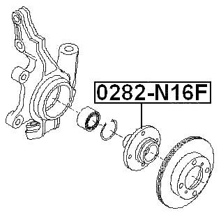 0282-N16F - FRONT WHEEL HUB
