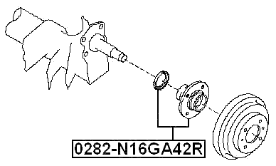 0282-N16GA42R - REAR WHEEL HUB