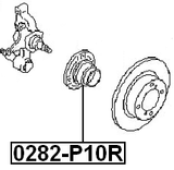 0282-P10R - REAR WHEEL HUB