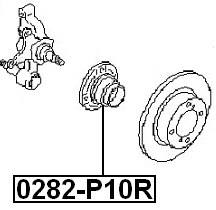 0282-P10R - REAR WHEEL HUB