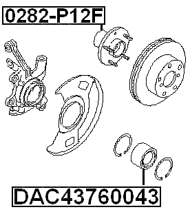 0282-P12F - FRONT WHEEL HUB