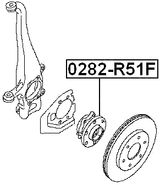 0282-R51F - FRONT WHEEL HUB