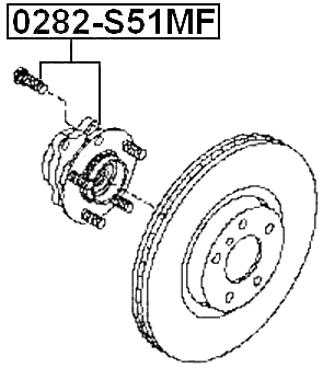 0282-S51MF - FRONT WHEEL HUB