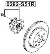 0282-S51R - REAR WHEEL HUB