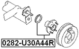 0282-U30A44R - REAR WHEEL HUB