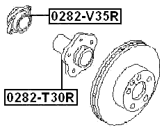 0282-V35R - REAR WHEEL HUB KIT