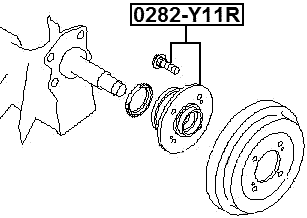 0282-Y11R - REAR WHEEL HUB