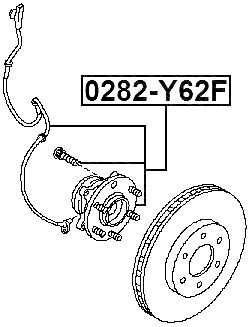 0282-Y62F - FRONT WHEEL HUB