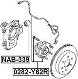 0282-Y62R - REAR WHEEL HUB