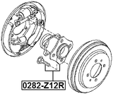 0282-Z12R - REAR WHEEL HUB