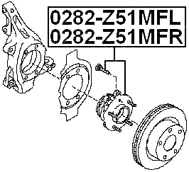 0282-Z51MFL - FRONT WHEEL HUB LH