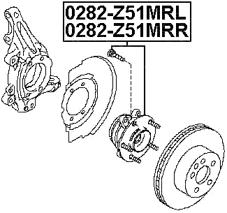 0282-Z51MRL - FRONT WHEEL HUB LH
