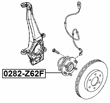 0282-Z62F - FRONT WHEEL HUB