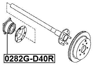 0282G-D40R - REAR WHEEL HUB