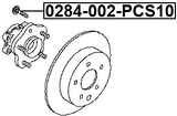 0284-002-PCS10 - WHEEL STUD PCS 10