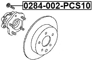 0284-002-PCS10 - WHEEL STUD PCS 10