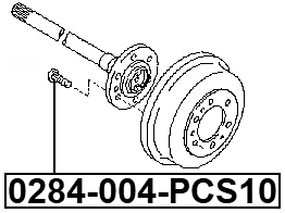 0284-004-PCS10 - WHEEL STUD PCS 10