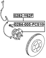 0284-005-PCS10 - WHEEL STUD PCS 10