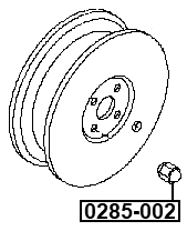 0285-002 - WHEEL NUT M14X1.5 L42.3