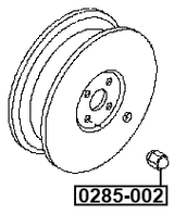 0285-002 - WHEEL NUT M14X1.5 L42.3