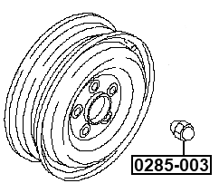 0285-003 - WHEEL NUT M12X1.25 L38.4