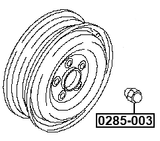 0285-003 - WHEEL NUT M12X1.25 L38.4