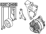0287-D40B - PULLEY TENSIONER KIT