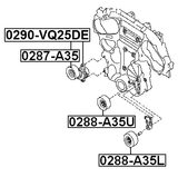 0290-VQ25DE - BELT TENSIONER