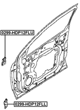 0299-HDP12FLL - FRONT LEFT DOOR LOWER HINGE