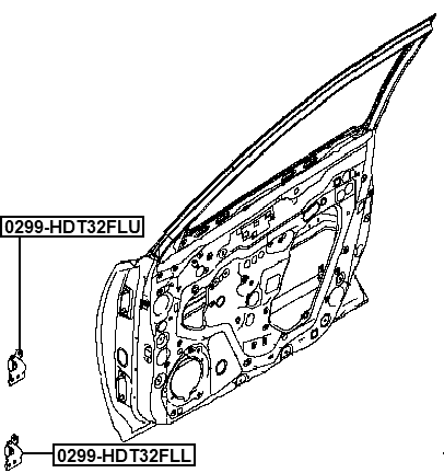 0299-HDT32FLL - FRONT LEFT DOOR LOWER HINGE
