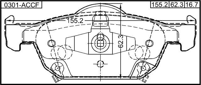 0301-ACCF - PAD KIT, DISC BRAKE, FRONT