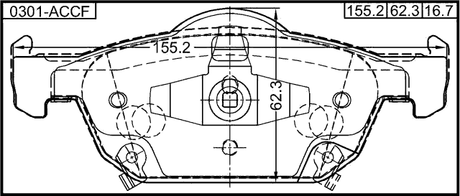 0301-ACCF - PAD KIT, DISC BRAKE, FRONT