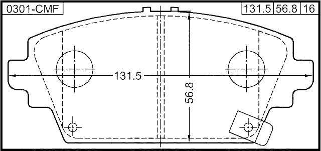 0301-CMF - PAD KIT, DISC BRAKE, FRONT