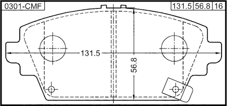 0301-CMF - PAD KIT, DISC BRAKE, FRONT