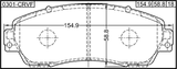 0301-CRVF - PAD KIT, DISC BRAKE, FRONT - KIT (WITH ANTI SQUEAL SHIM, WITH BRACKETS)