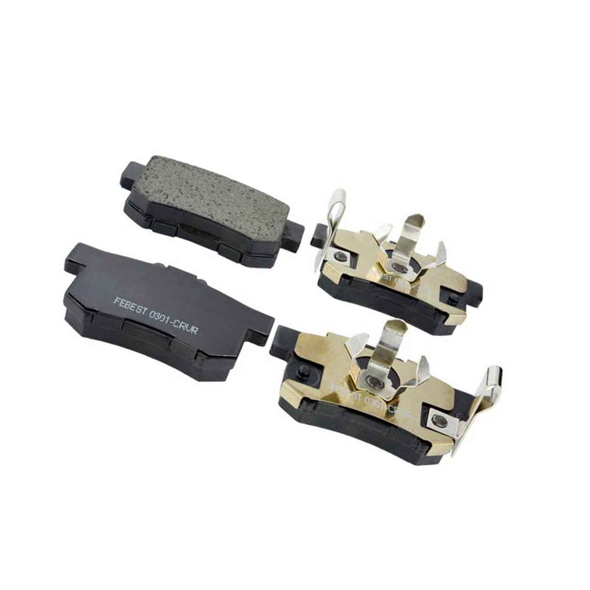 0301-CRVR - PAD KIT, DISC BRAKE, REAR (WITH ANTI-RATTLE SPRING) Braking System, Brake Pads