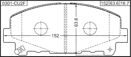 0301-CU2F - PAD KIT, DISC BRAKE, FRONT