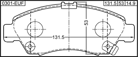 0301-EUF - PAD KIT, DISC BRAKE, FRONT