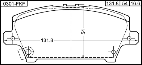 0301-FKF - PAD KIT, DISC BRAKE, FRONT - KIT (INCLUDING BOLTS, WITH ANTI SQUEAL SHIM)