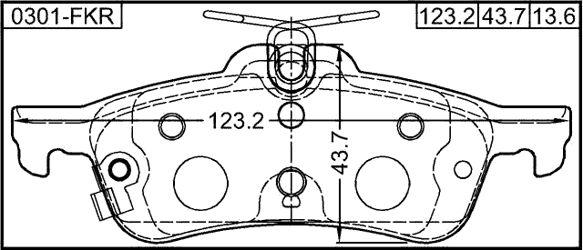 0301-FKR - PAD KIT, DISC BRAKE, REAR - KIT (WITH ANTI SQUEAL SHIM)