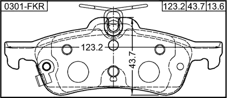 0301-FKR - PAD KIT, DISC BRAKE, REAR - KIT (WITH ANTI SQUEAL SHIM)